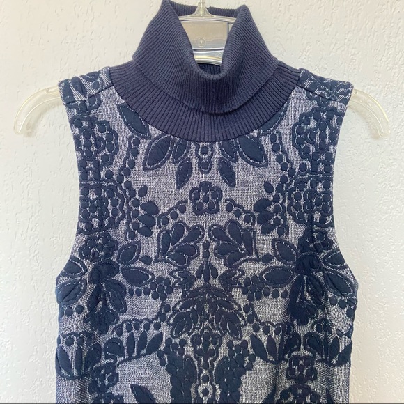 Anthropologie Maeve Jacquard Turtleneck Midi Dress - Picture 5 of 9